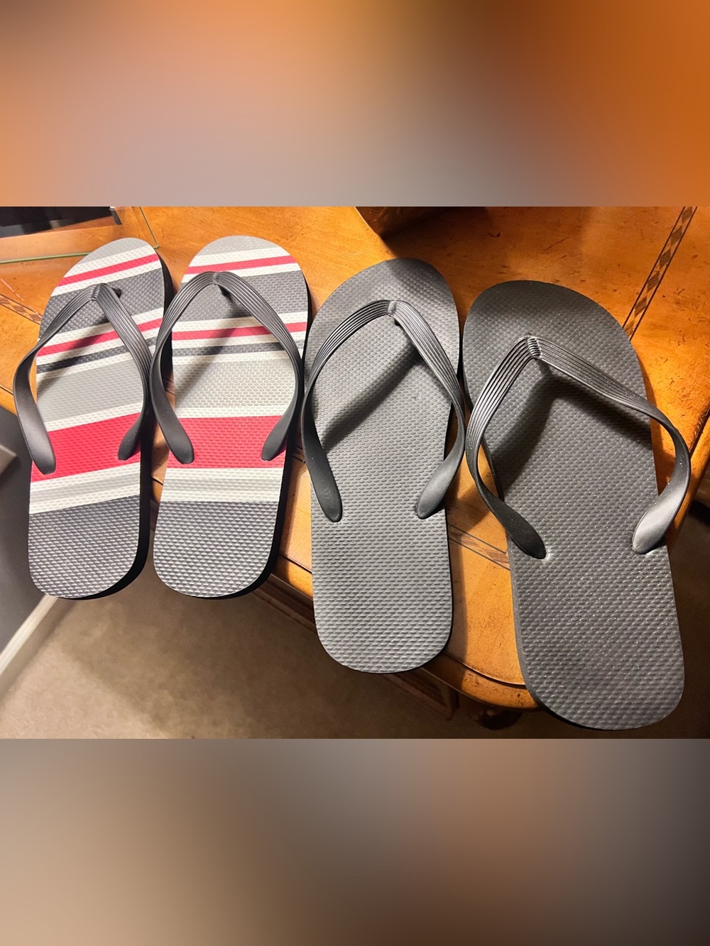 BOGO Black Flip Flop Sandals - Casual Beach Slides